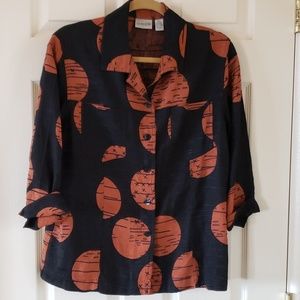 Chicos gorgeous black and brown shirt